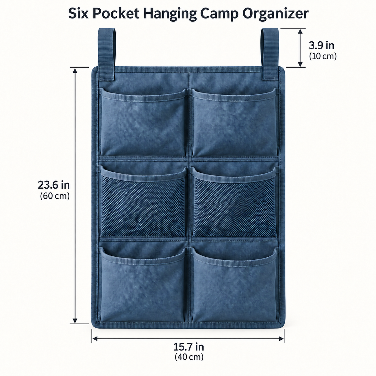 Six Pocket Hanging Camp Organizer