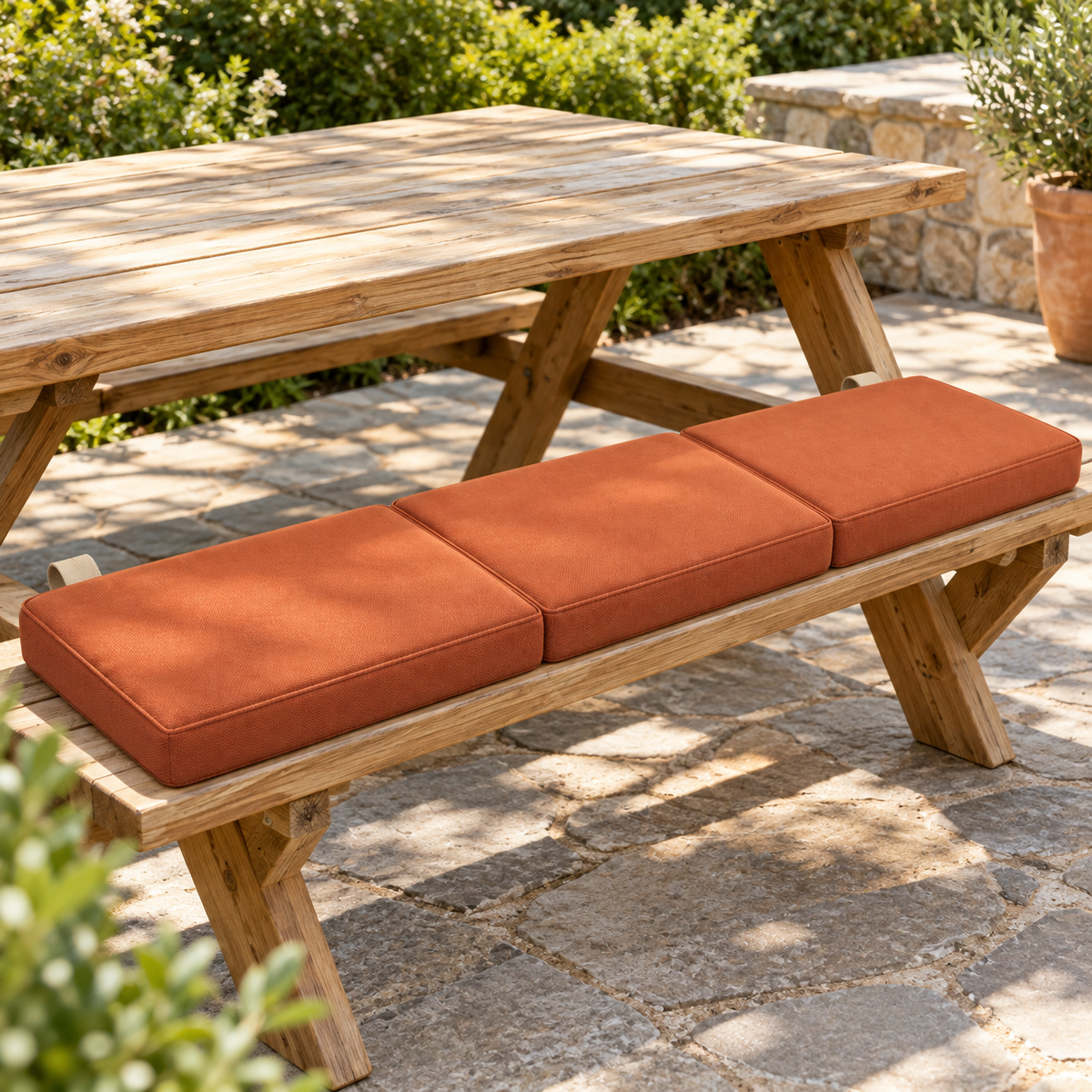 Three Fold Picnic Bench Cushion