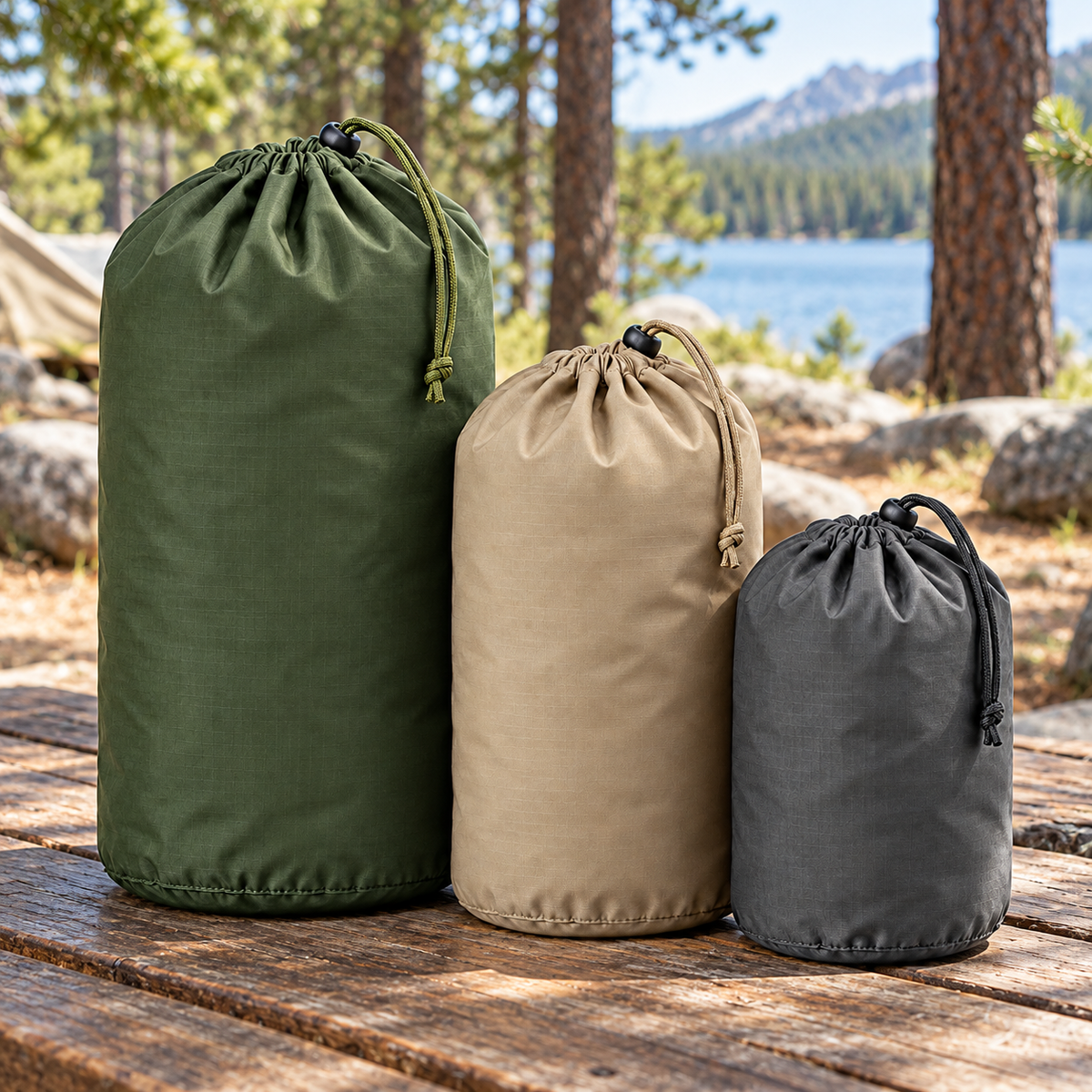 Drawstring Storage Sack Set
