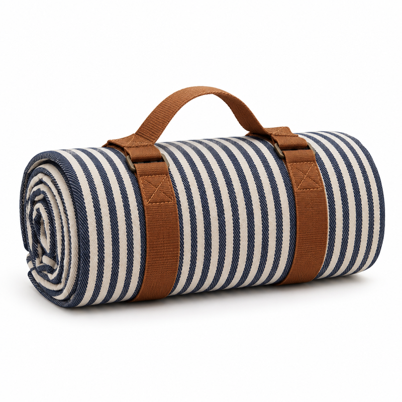 Striped Roll Up Picnic Blanket